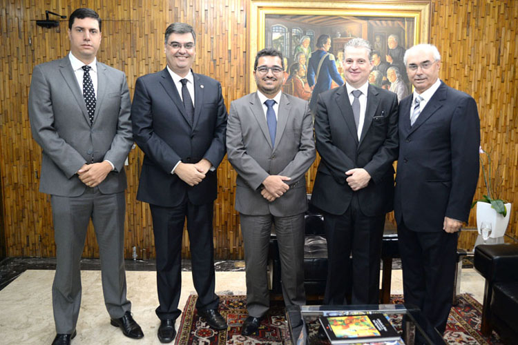 Deputado Tito Torres; Primeiro vice-presidente da ALMG, Lafayette de Andrada; presidente do TCEMG, Cláudio Terrão; presidente da ALMG, Adalclever Lopes e o vice-presidente do TCEMG, Mauri Torres – Foto: Gerência de Jornalismo / GID / ALMG